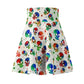 Skulls (White) Skater Skirt